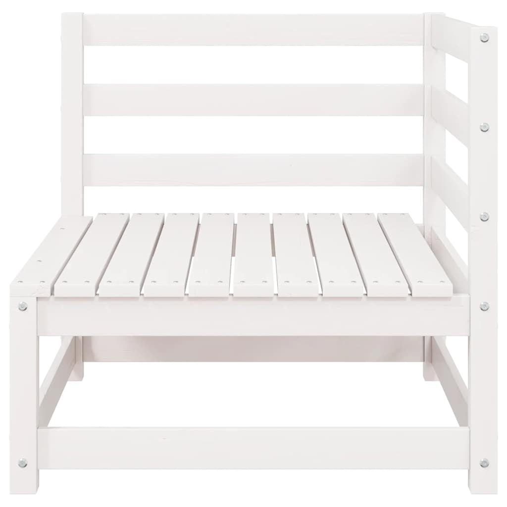 vidaXL Garden Corner Sofas 2 pcs White Solid Wood Pine