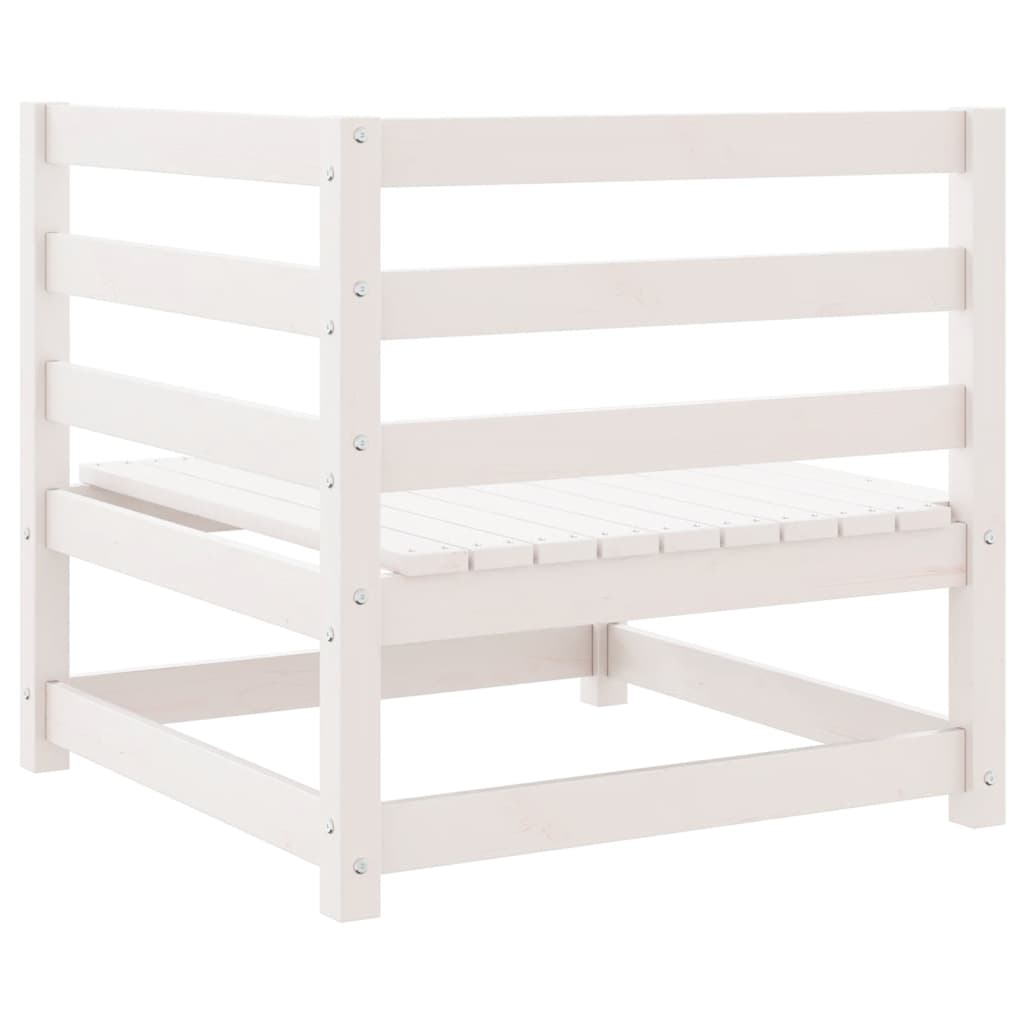 vidaXL Garden Corner Sofas 2 pcs White Solid Wood Pine
