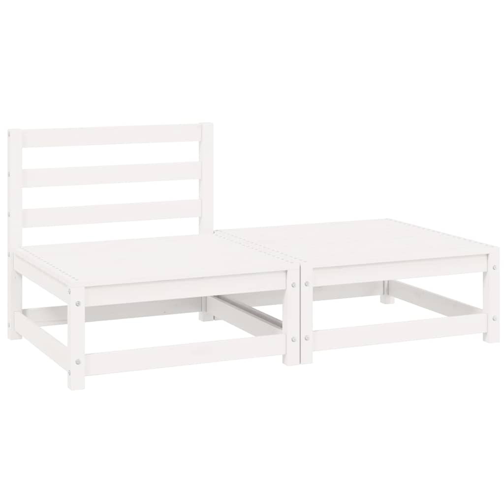 vidaXL Garden Lounge Set | White | Solid pinewood | Medium |  Modular