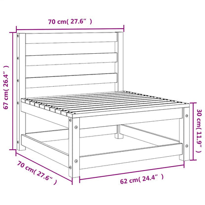 vidaXL Garden Lounge Set | White | Solid pinewood | Medium |  Modular