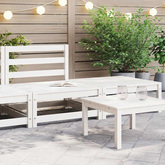 vidaXL Garden Lounge Set | White | Solid pinewood | Medium |  Modular