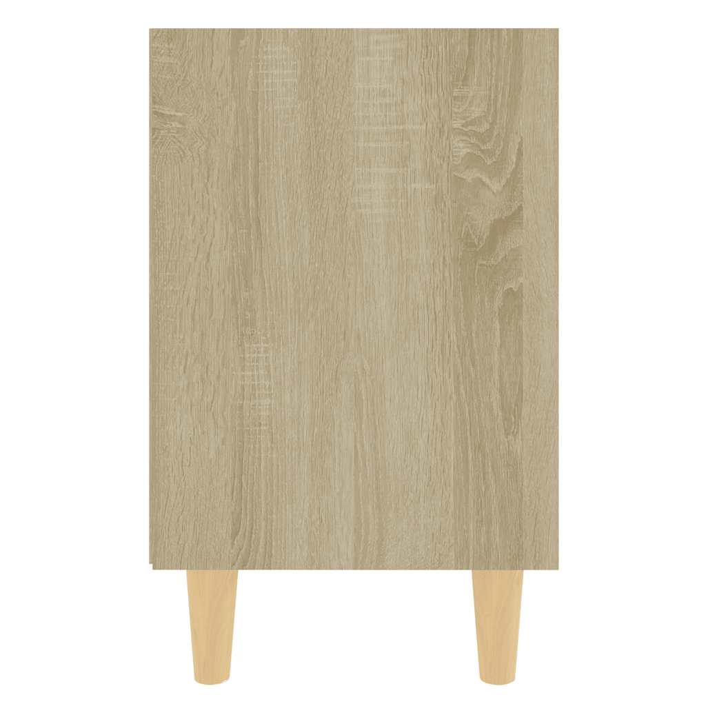 805785 vidaXL Bed Cabinet with Solid Wood Legs Sonoma Oak 40x30x50 cm