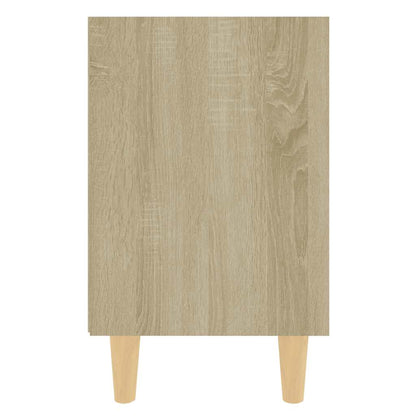 805785 vidaXL Bed Cabinet with Solid Wood Legs Sonoma Oak 40x30x50 cm