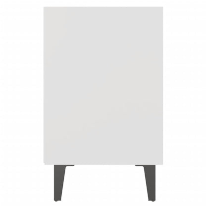 vidaXL Bed Cabinets with Metal Legs 2 pcs White 40x30x50 cm