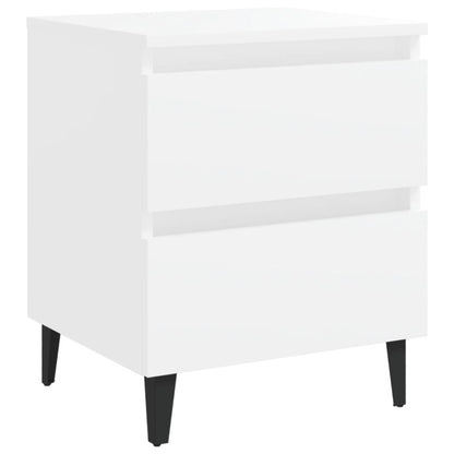 805870 vidaXL Bed Cabinets 2 pcs White 40x35x50 cm Engineered Wood