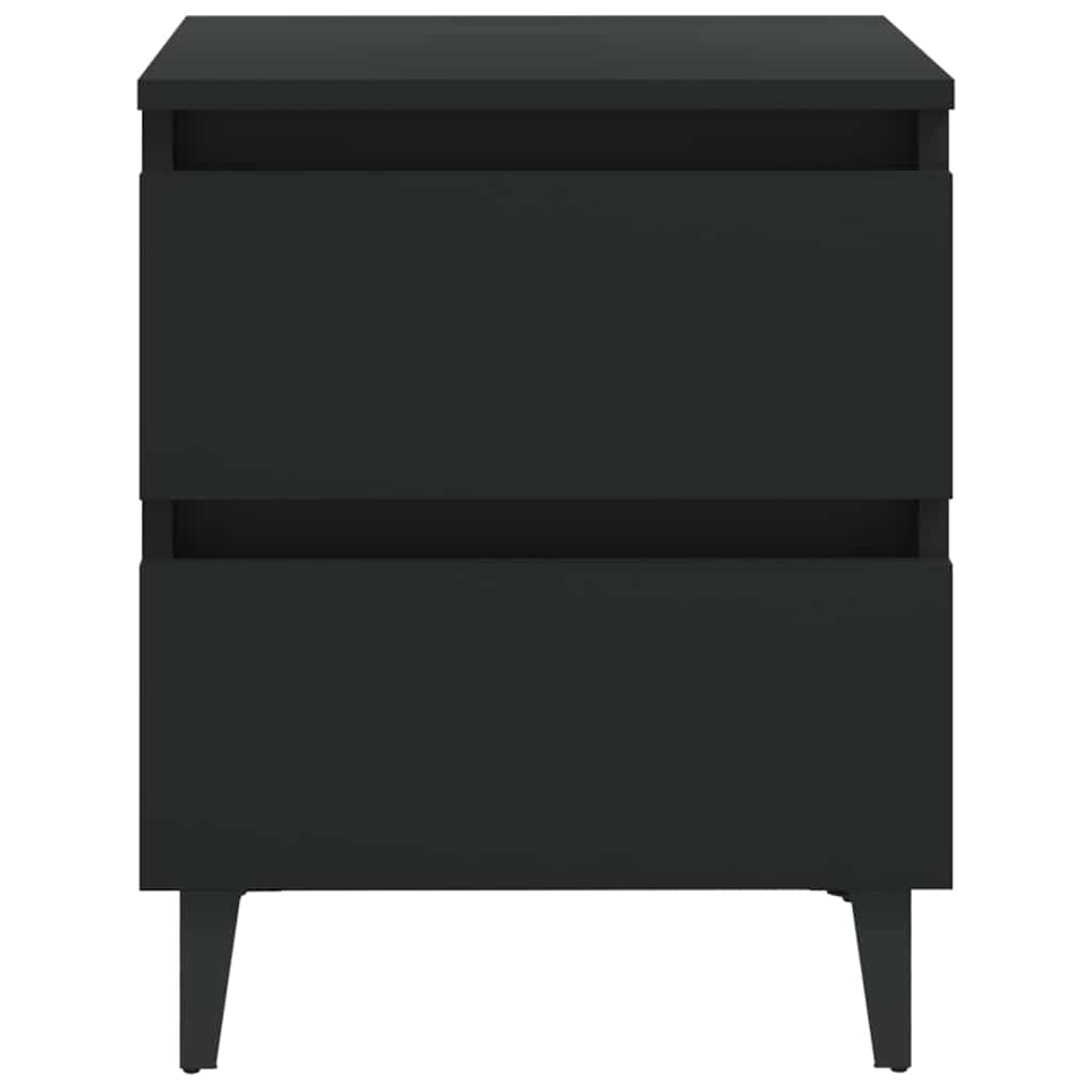 805871 vidaXL Bed Cabinet Black 40x35x50 cm Engineered Wood
