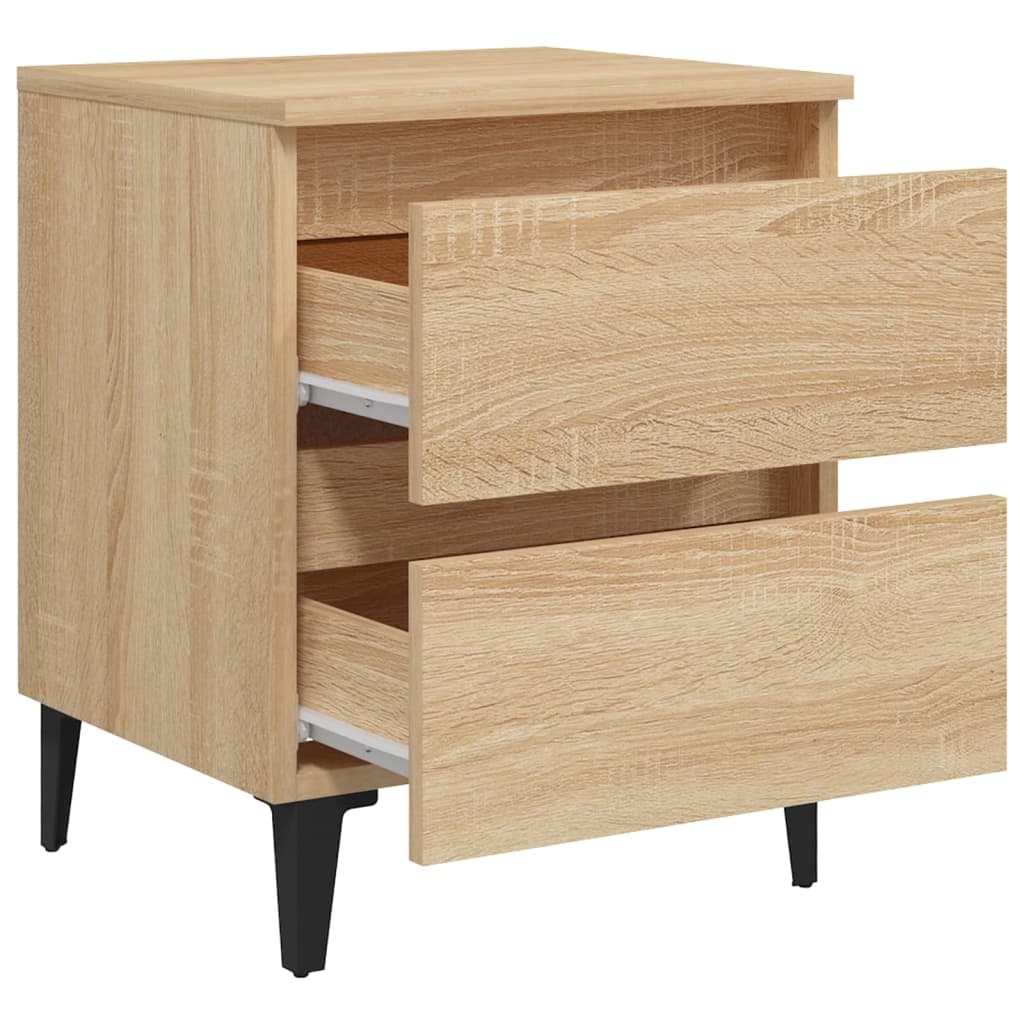 805875 vidaXL Bed Cabinet Sonoma Oak 40x35x50 cm Engineered Wood