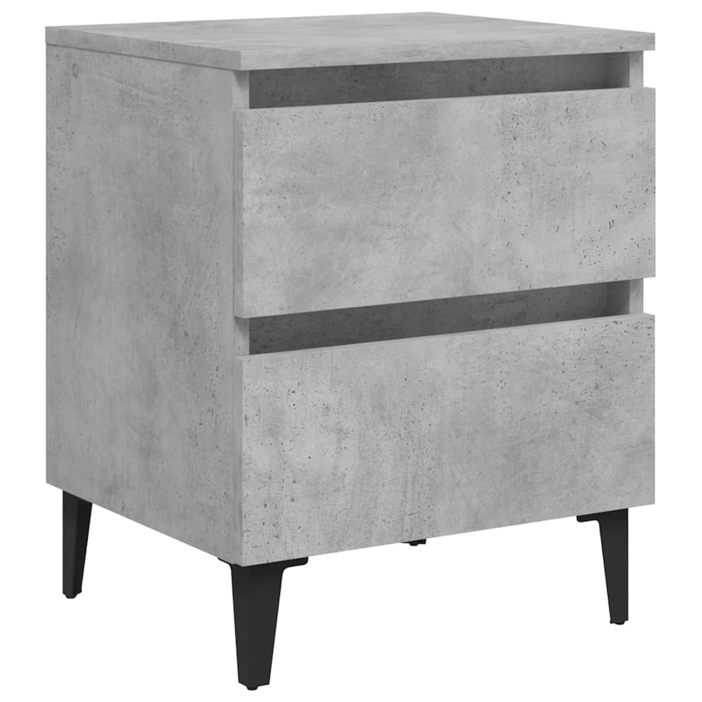 vidaXL Bed Cabinet | Concrete grey | Engineered wood | 40x35x50 cm | Bed Cabinet