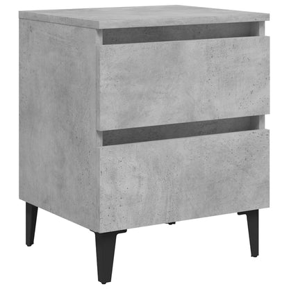 vidaXL Bed Cabinet | Concrete grey | Engineered wood | 40x35x50 cm | Bed Cabinet