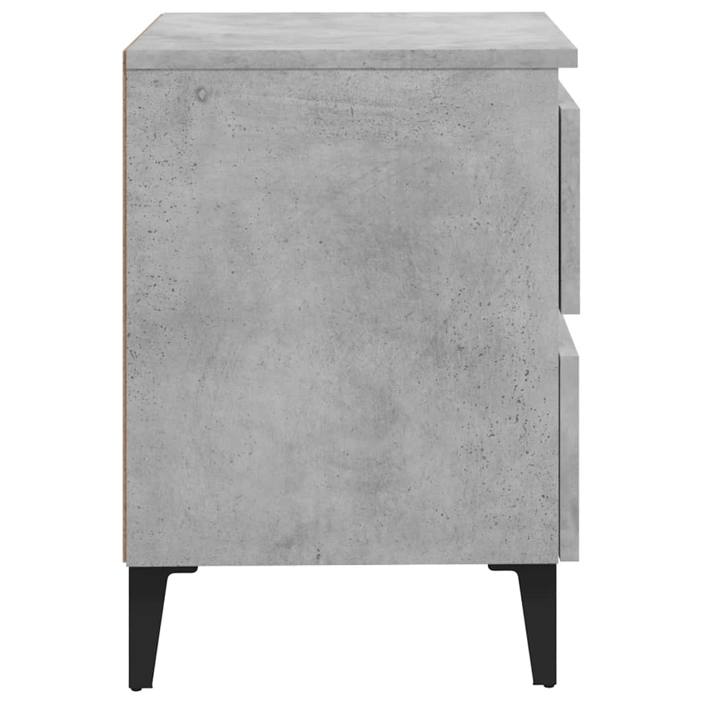 vidaXL Bed Cabinet | Concrete grey | Engineered wood | 40x35x50 cm | Bed Cabinet