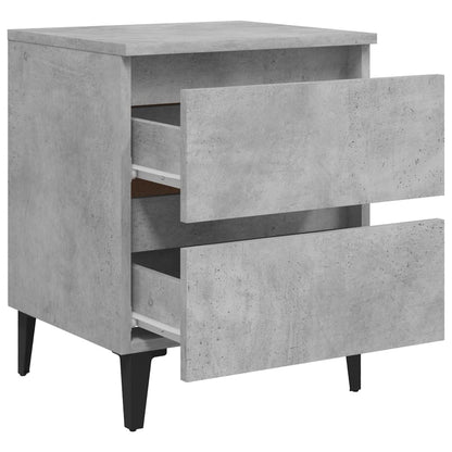 vidaXL Bed Cabinet | Concrete grey | Engineered wood | 40x35x50 cm | Bed Cabinet