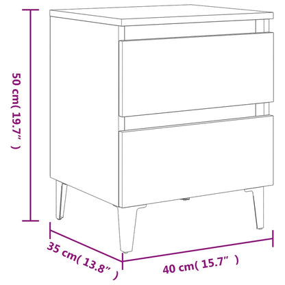 vidaXL Bed Cabinet | Concrete grey | Engineered wood | 40x35x50 cm | Bed Cabinet