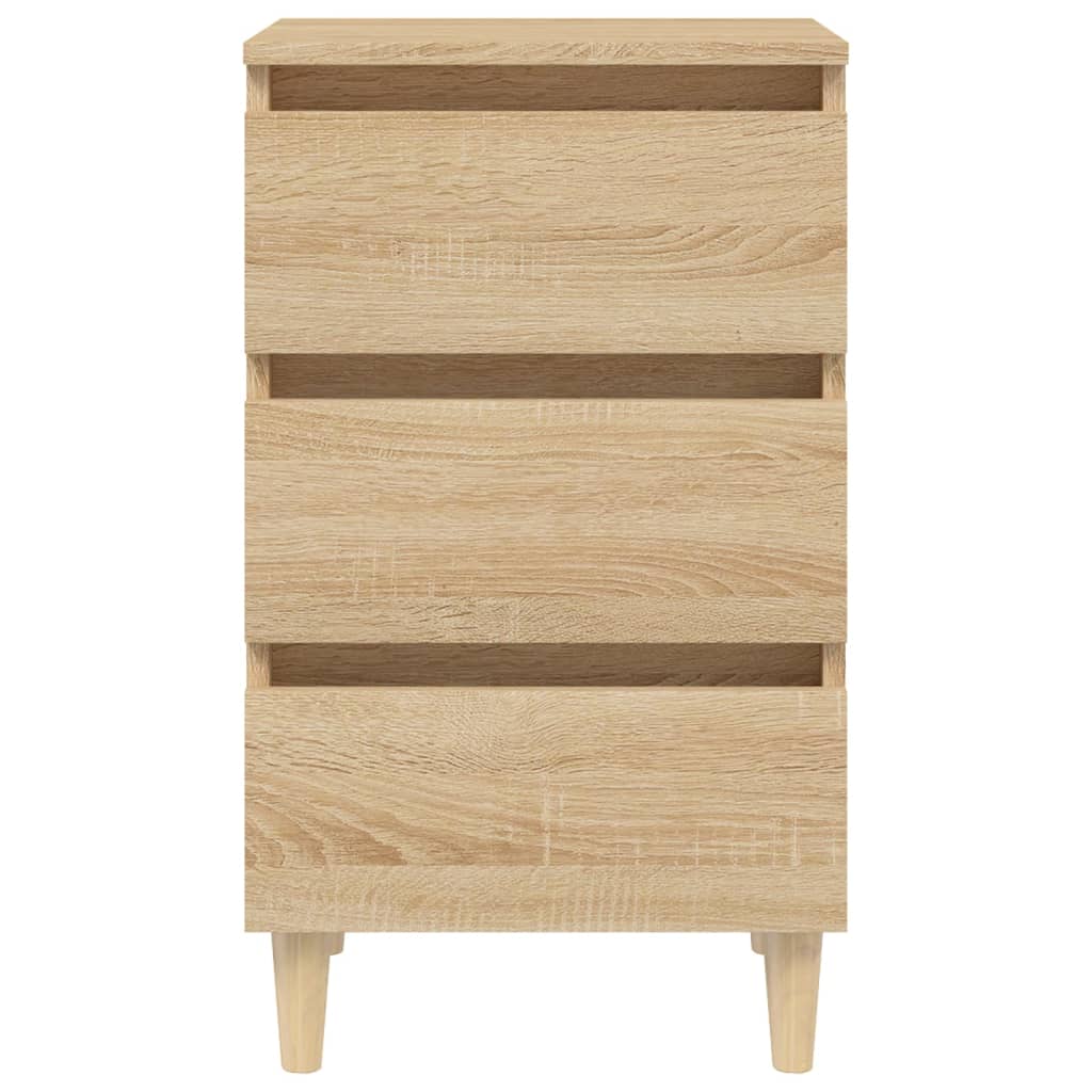vidaXL Bed Cabinet | Sonoma oak | Engineered wood, solid eucalyptus wood