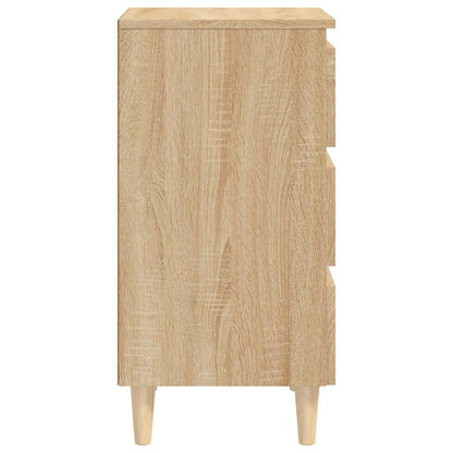 vidaXL Bed Cabinet | Sonoma oak | Engineered wood, solid eucalyptus wood