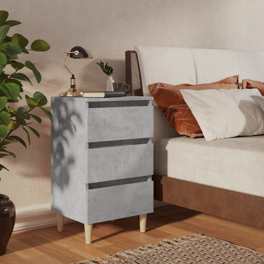 vidaXL Bed Cabinet | Set of 2 | Concrete grey