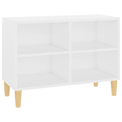 805923 vidaXL TV Cabinet with Solid Wood Legs White 69,5x30x50 cm