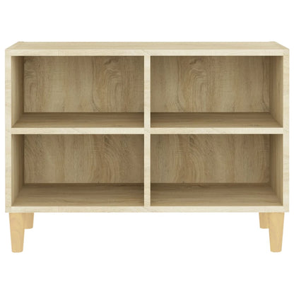 805926 vidaXL TV Cabinet with Solid Wood Legs Sonoma Oak 69,5x30x50 cm