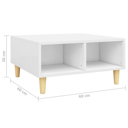 vidaXL Coffee Table White 60x60x30 cm Engineered Wood