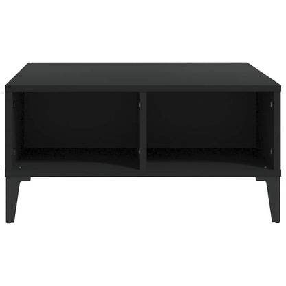 805987 vidaXL Coffee Table Black 60x60x30 cm Engineered Wood