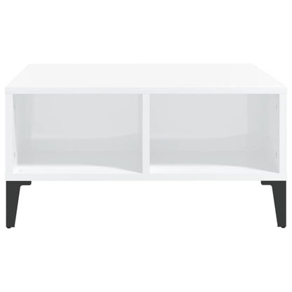 vidaXL Coffee Table High Gloss White 60x60x30 cm Engineered Wood