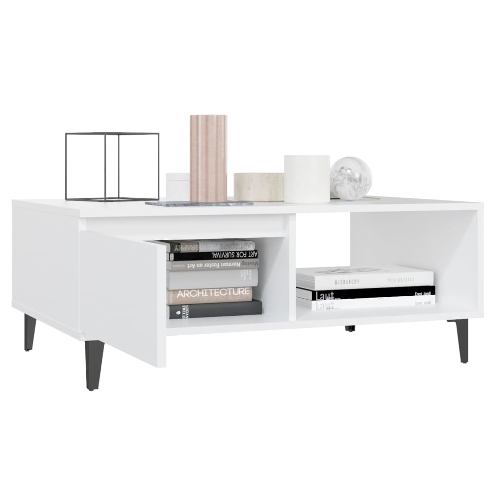 vidaXL Coffee Table White 90x60x35 cm Engineered Wood