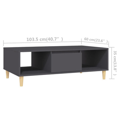 vidaXL Coffee Table Grey 103.5x60x35 cm Engineered Wood