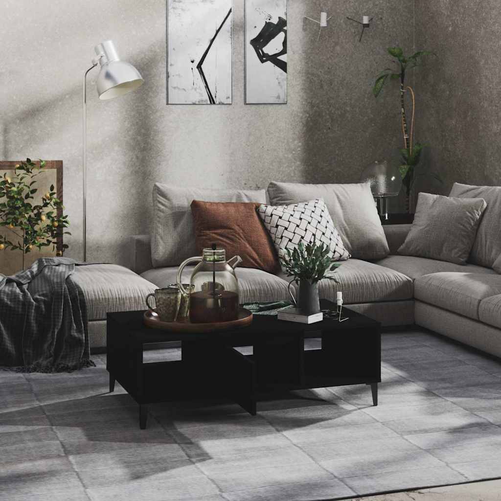 806023 vidaXL Coffee Table Black 103,5x60x35 cm Engineered Wood