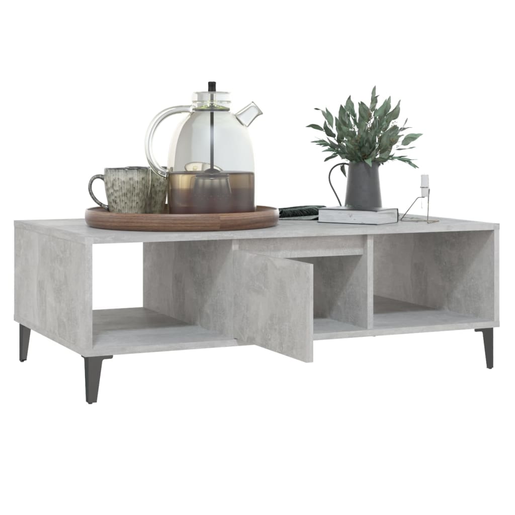 vidaXL Coffee Table Concrete Grey 103.5x60x35 cm Engineered Wood