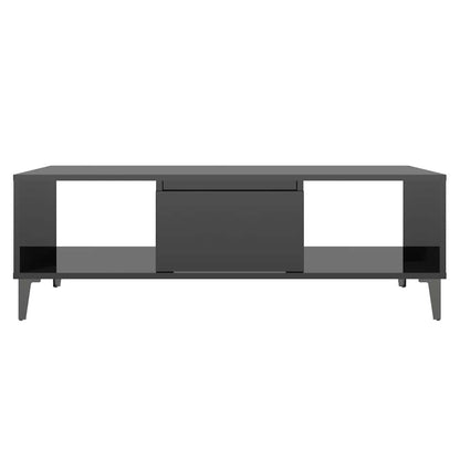 806029 vidaXL Coffee Table High Gloss Black 103,5x60x35 cm Engineered Wood