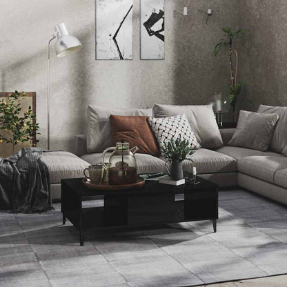 806029 vidaXL Coffee Table High Gloss Black 103,5x60x35 cm Engineered Wood