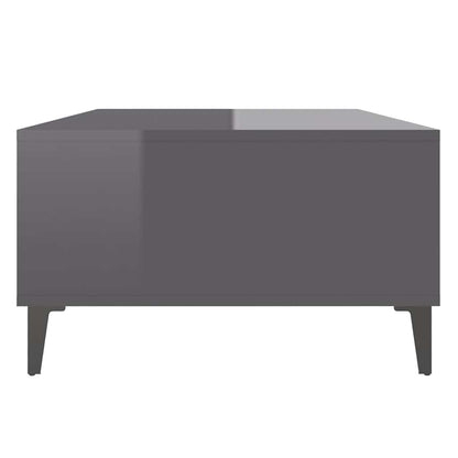 806030 vidaXL Coffee Table High Gloss Grey 103,5x60x35 cm Engineered Wood