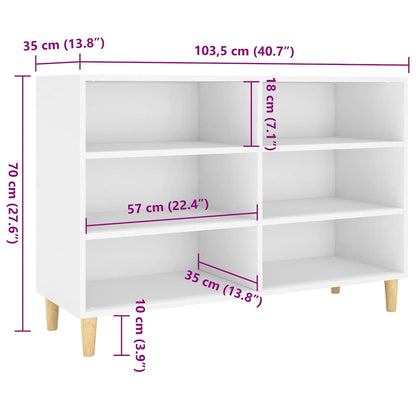 vidaXL Sideboard White 103,5x35x70 cm Engineered Wood