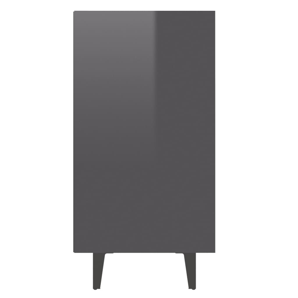 vidaXL Sideboard High Gloss Grey 103.5x35x70 cm Engineered Wood