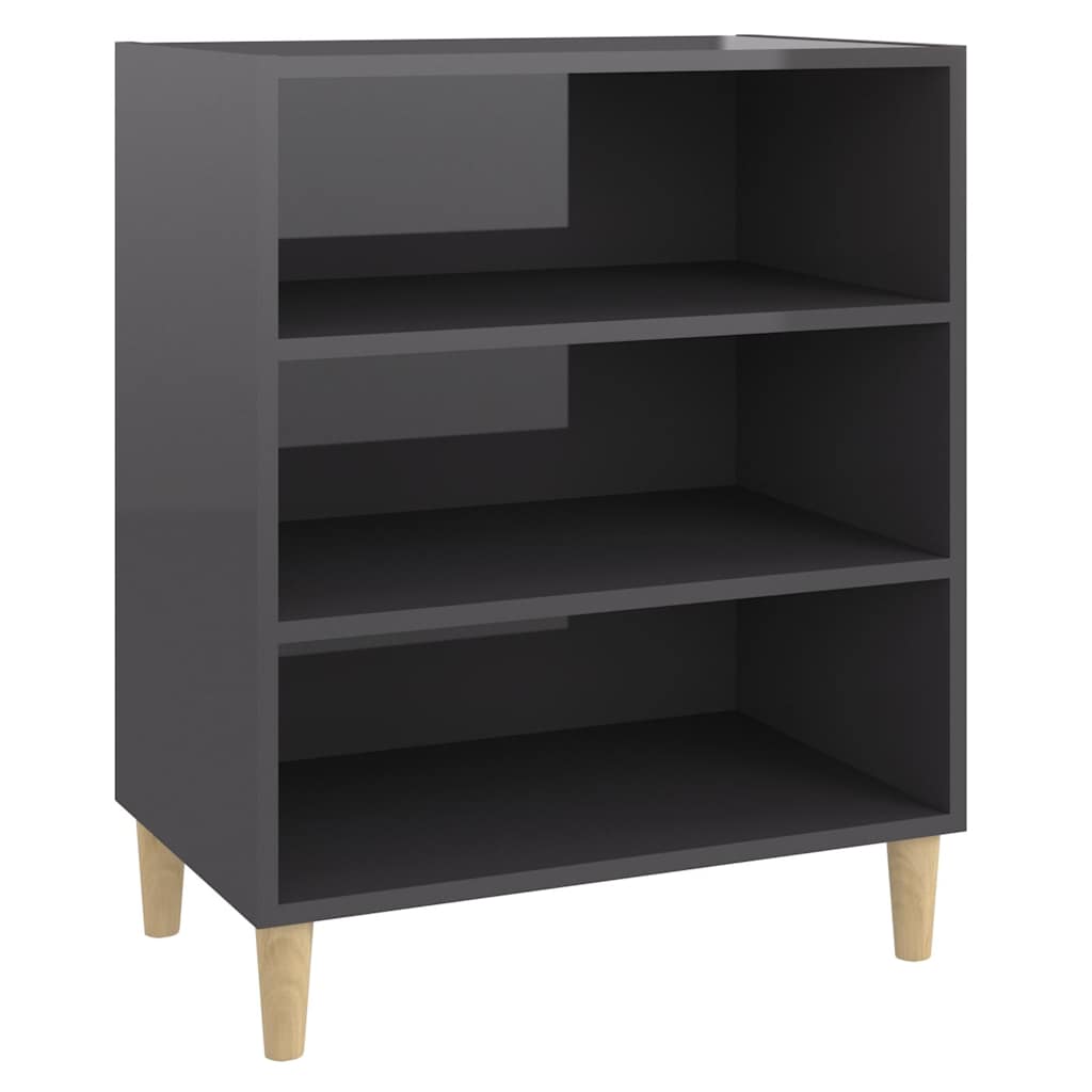 806057 vidaXL Sideboard High Gloss Grey 57x35x70 cm Engineered Wood