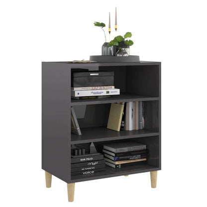 806057 vidaXL Sideboard High Gloss Grey 57x35x70 cm Engineered Wood