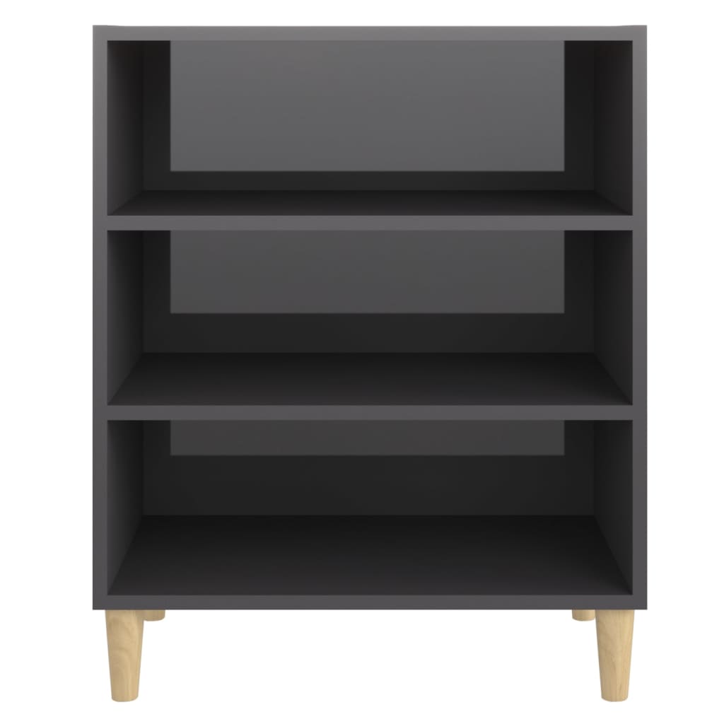 vidaXL Sideboard High Gloss Grey 57x35x70 cm Engineered Wood