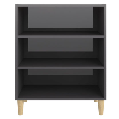 vidaXL Sideboard High Gloss Grey 57x35x70 cm Engineered Wood
