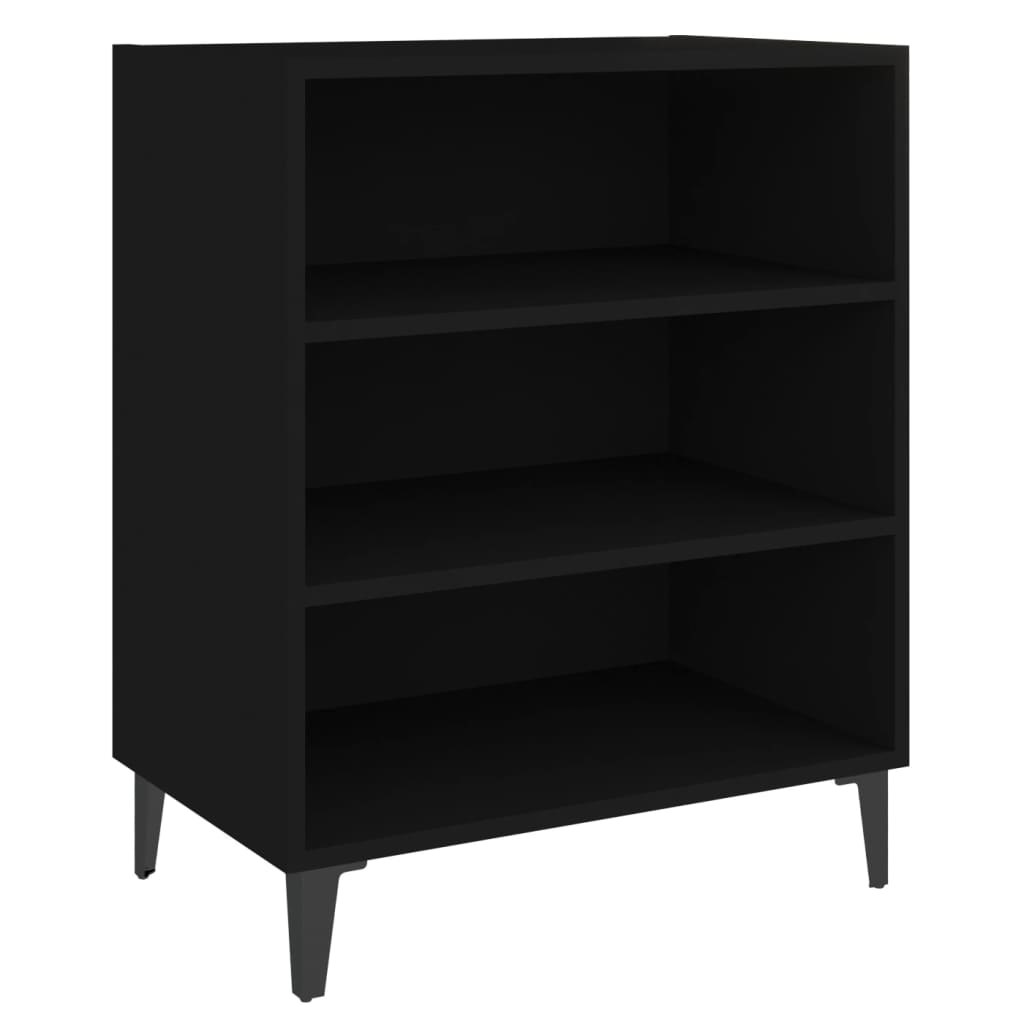 806059 vidaXL Sideboard Black 57x35x70 cm Engineered Wood