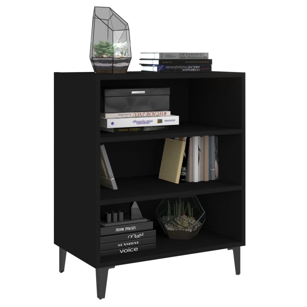 806059 vidaXL Sideboard Black 57x35x70 cm Engineered Wood