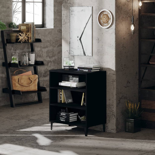806059 vidaXL Sideboard Black 57x35x70 cm Engineered Wood