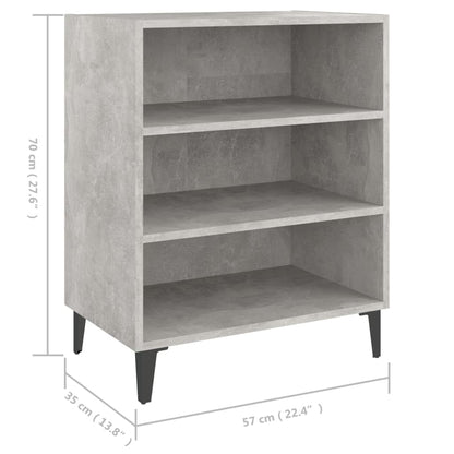 806062 vidaXL Sideboard Concrete Grey 57x35x70 cm Engineered Wood