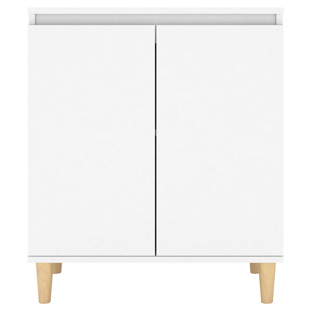 vidaXL Sideboard with Solid Wood Legs White 60x35x70 cm Engineered Wood