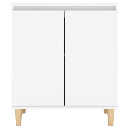 vidaXL Sideboard with Solid Wood Legs White 60x35x70 cm Engineered Wood
