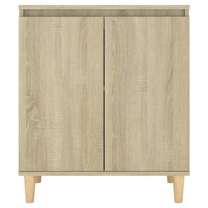 vidaXL Sideboard with Solid Wood Legs Sonoma Oak 60x35x70 cm Engineered Wood