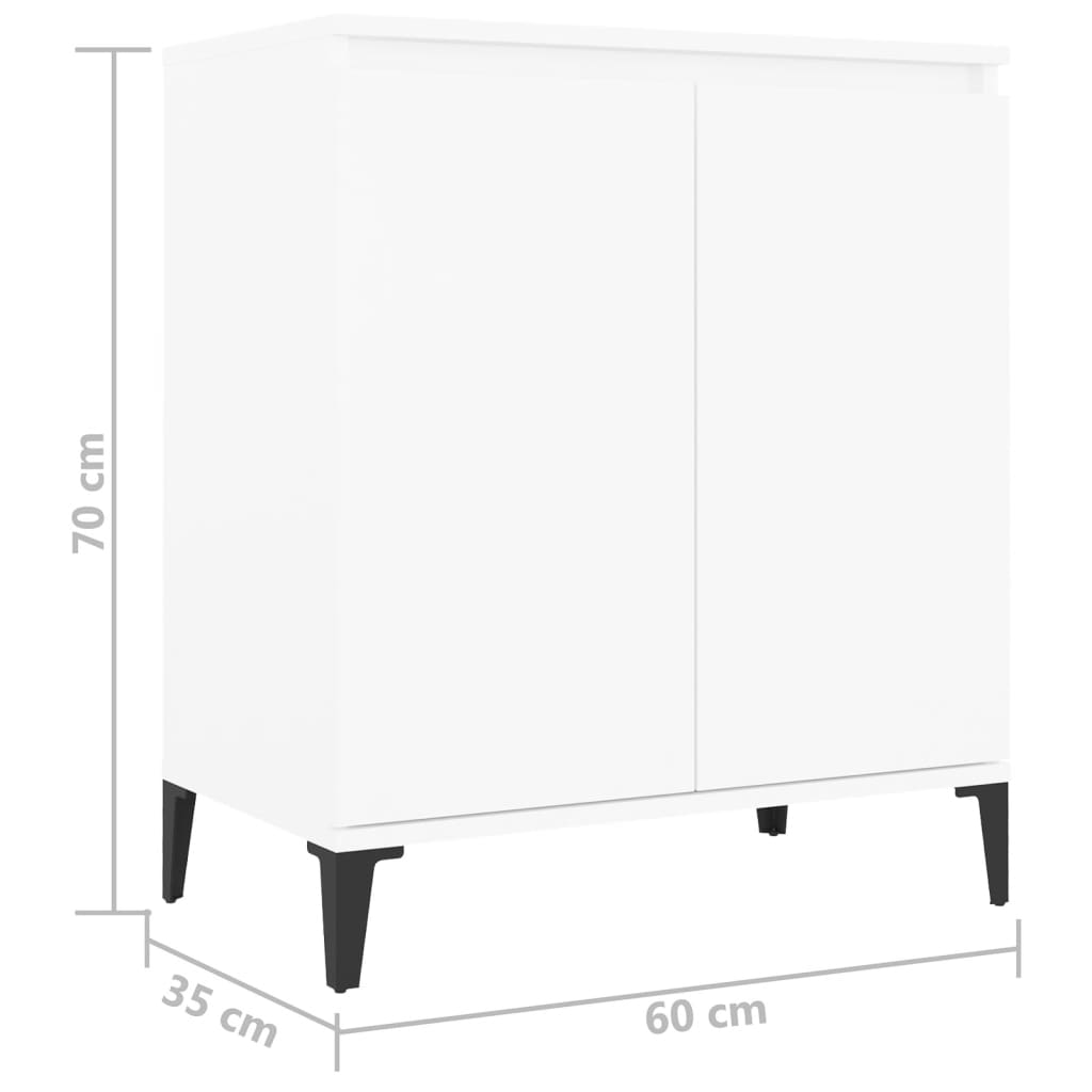 vidaXL Sideboard White 60x35x70 cm Engineered Wood