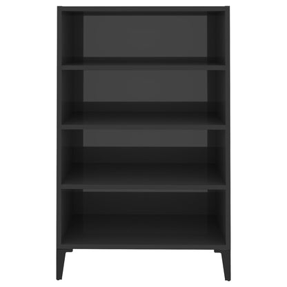 vidaXL Sideboard High Gloss Grey 57x35x90 cm Engineered Wood