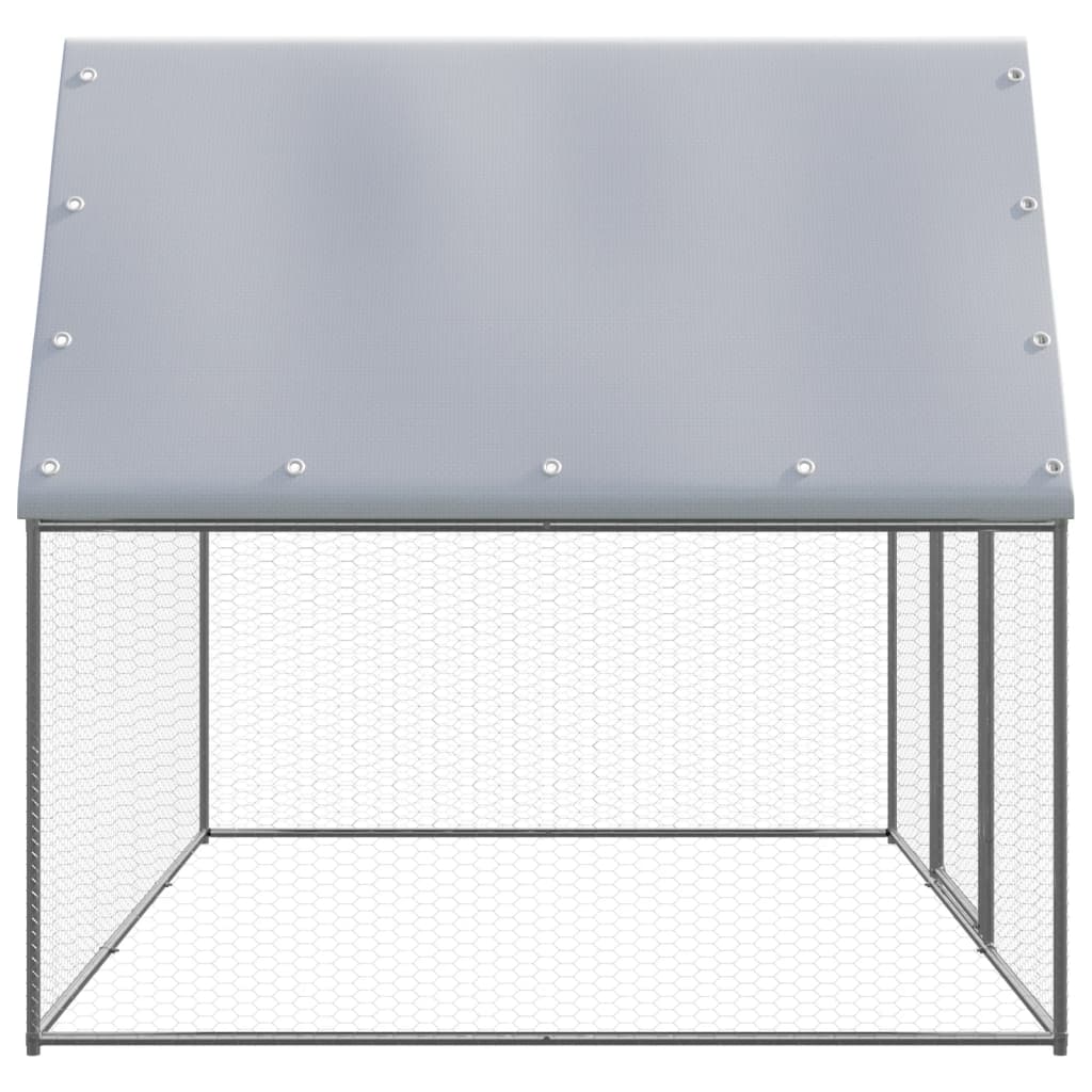 vidaXL Outdoor Chicken Cage 3x2x2 m Galvanised Steel