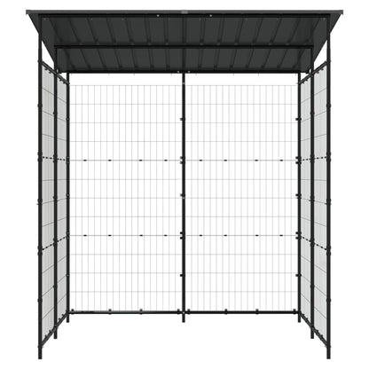 vidaXL Bicycle Shed 190x190x222 cm Steel Black