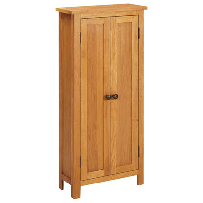 vidaXL Storage Cabinet | Light Oak | Solid Oak Wood, MDF Veneer | Medium