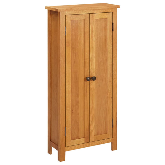 vidaXL Storage Cabinet | Light Oak | Solid Oak Wood, MDF Veneer | Medium